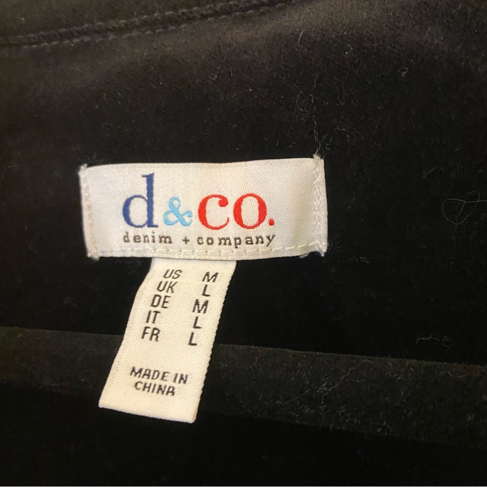 Denim & Co. black velvet oversized jacket - Picture 4 of 5